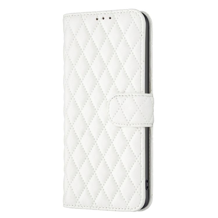 For Xiaomi Redmi Note 13 Pro 5G Diamond Lattice Wallet Leather Flip Phone Case(White) - Note 13 Pro Cases by buy2fix | Online Shopping UK | buy2fix