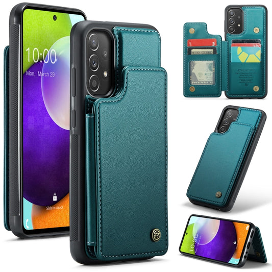 For Samsung Galaxy A52 4G/5G/A52s 5G CaseMe C22 Card Slots Holder RFID Anti-theft Phone Case(Blue Green) - Galaxy Phone Cases by CaseMe | Online Shopping UK | buy2fix