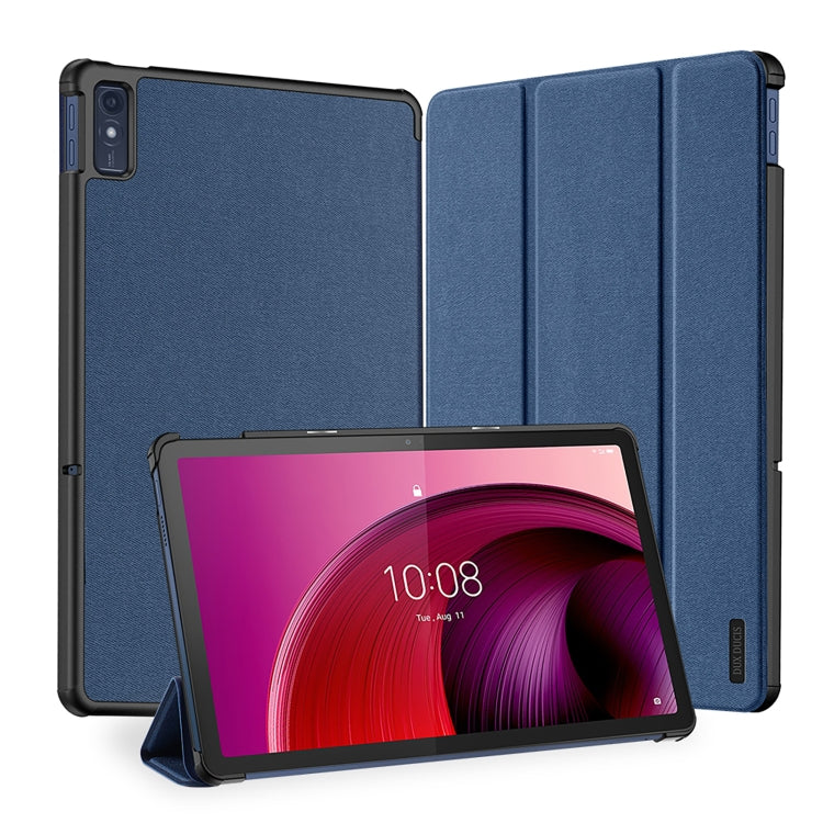 For Lenovo Tab M10 5G  10.6 DUX DUCIS Domo Series Magnetic Flip Leather Tablet Case(Blue) - Lenovo by DUX DUCIS | Online Shopping UK | buy2fix