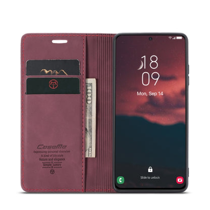 For Samsung Galaxy S24+ 5G CaseMe 013 Multifunctional Horizontal Flip Leather Phone Case(Wine Red) - Galaxy S24+ 5G Cases by CaseMe | Online Shopping UK | buy2fix