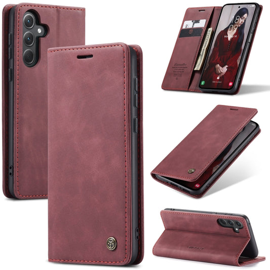 For Samsung Galaxy A35 5G CaseMe 013 Multifunctional Horizontal Flip Leather Phone Case(Wine Red) - Galaxy Phone Cases by CaseMe | Online Shopping UK | buy2fix