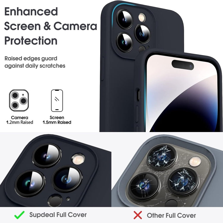 For iPhone 16 Pro Max Microfiber Liquid Silicone Shockproof Phone Case(Black) - iPhone 16 Pro Max Cases by buy2fix | Online Shopping UK | buy2fix