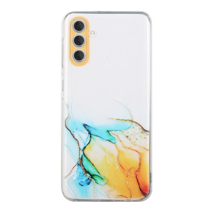 For Samsung Galaxy A15 5G Hollow Marble Pattern TPU Phone Case(Yellow) - Galaxy Phone Cases by buy2fix | Online Shopping UK | buy2fix