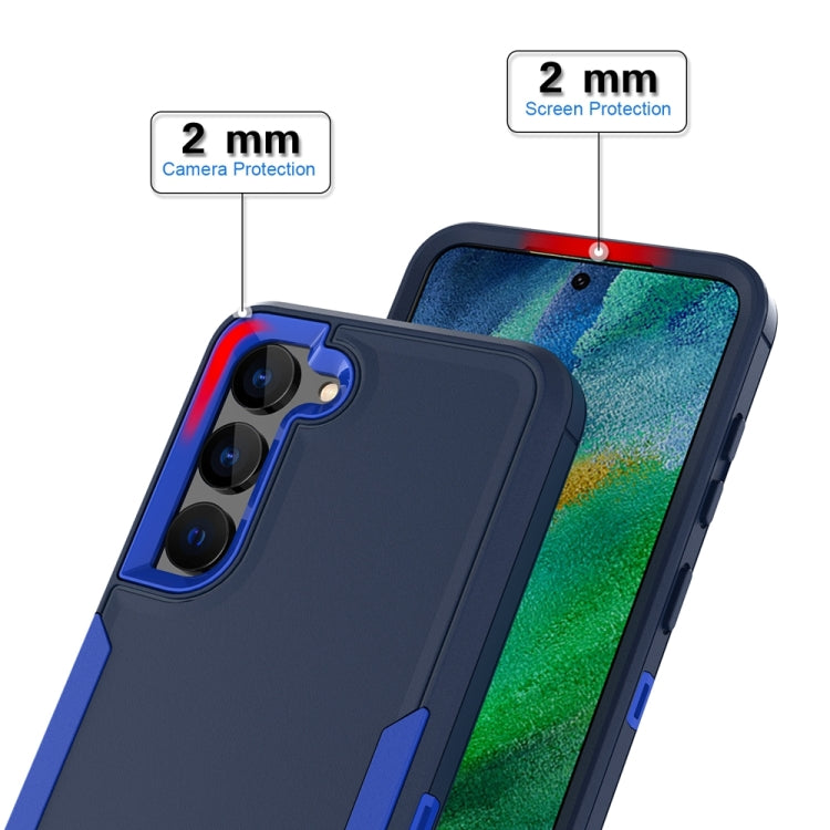 For Samsung Galaxy A03s 2 in 1 Magnetic PC + TPU Phone Case(Royal Blue+Dark Blue) - Galaxy S23 5G Cases by buy2fix | Online Shopping UK | buy2fix