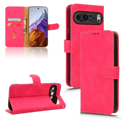 For Google Pixel 9 Pro Skin Feel Magnetic Flip Leather Phone Case(Rose Red) - Google Cases by buy2fix | Online Shopping UK | buy2fix