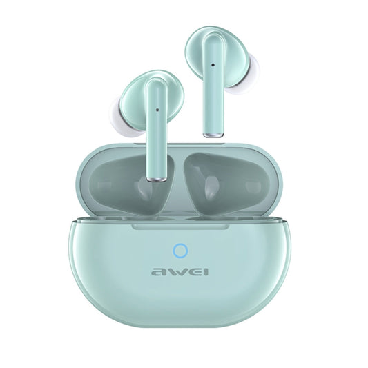 awei T61 Noise Reduction Dual Mic TWS Bluetooth Earbuds(Mint Green) - TWS Earphone by awei | Online Shopping UK | buy2fix