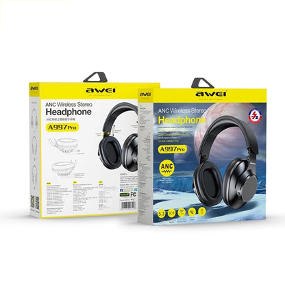 AWEI A997 Pro Active Noise Reduction Wireless Headset(Black) - Headset & Headphone by awei | Online Shopping UK | buy2fix