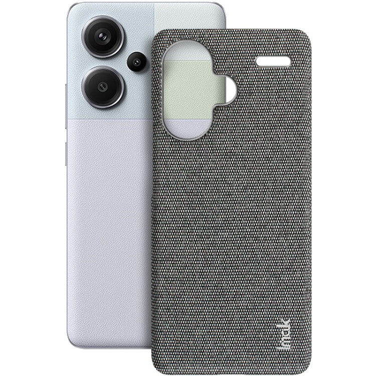 For Xiaomi Redmi Note 13 Pro+ 5G imak Ruiyi Series Cloth Texture PU + PC Phone Case(Dark Grey) - Note 13 Pro+ Cases by imak | Online Shopping UK | buy2fix