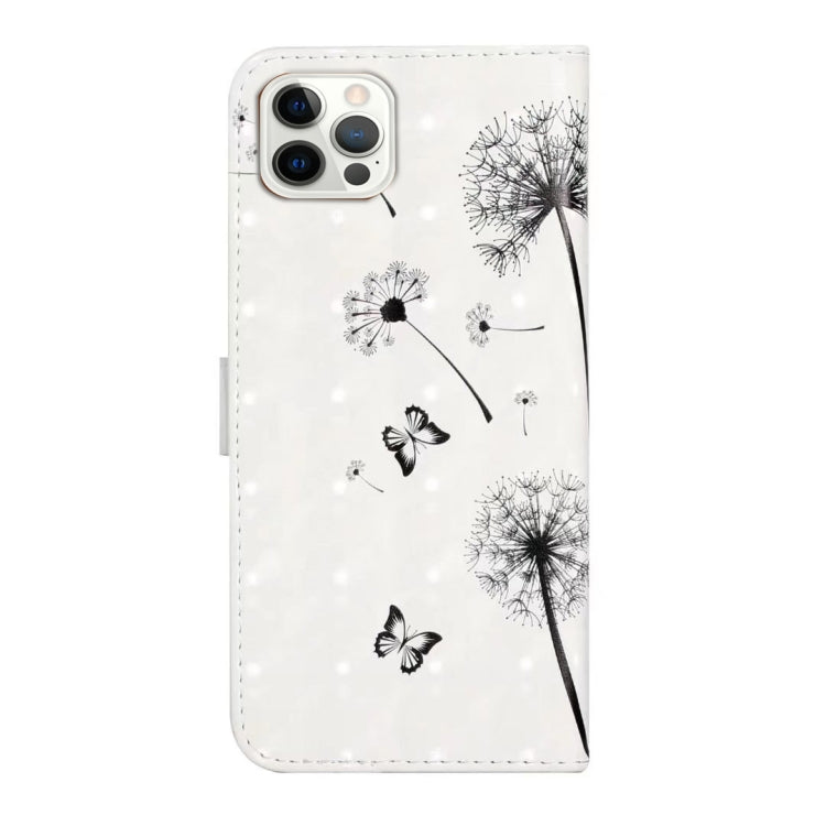 For iPhone 16 Pro Max Oil Embossed 3D Drawing Leather Phone Case(Couple Dandelion) - iPhone 16 Pro Max Cases by buy2fix | Online Shopping UK | buy2fix