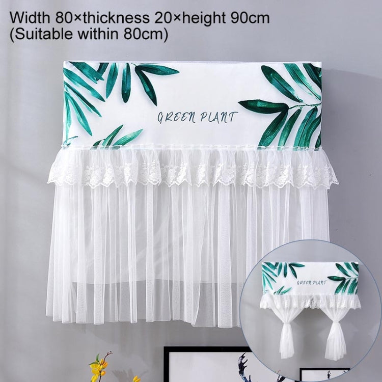 Do Not Take Dust-proof And Anti Direct Blowing Simple Wind Hanging Machine Air Conditioner Moon Cover, Size:Width 80 × Thickness 20 × Height 90cm(Green Leaf) - Dust Covers by buy2fix | Online Shopping UK | buy2fix