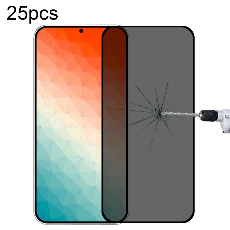 For Samsung Galaxy S24 5G 25pcs Full Cover Anti-peeping Tempered Glass Film,  Support Fingerprint Unlocking - Galaxy S24 5G Tempered Glass by buy2fix | Online Shopping UK | buy2fix