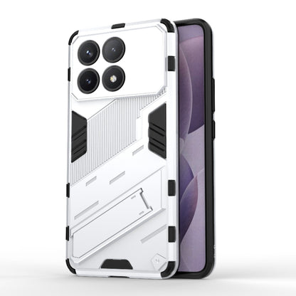 For Xiaomi Redmi K70 5G Punk Armor 2 in 1 PC + TPU Phone Case with Holder(White) - K70 Cases by buy2fix | Online Shopping UK | buy2fix