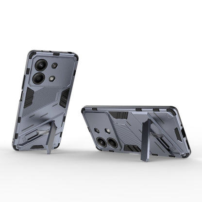 For Xiaomi Redmi Note 13R Pro 5G Punk Armor 2 in 1 PC + TPU Phone Case with Holder(Grey) - Xiaomi Cases by buy2fix | Online Shopping UK | buy2fix