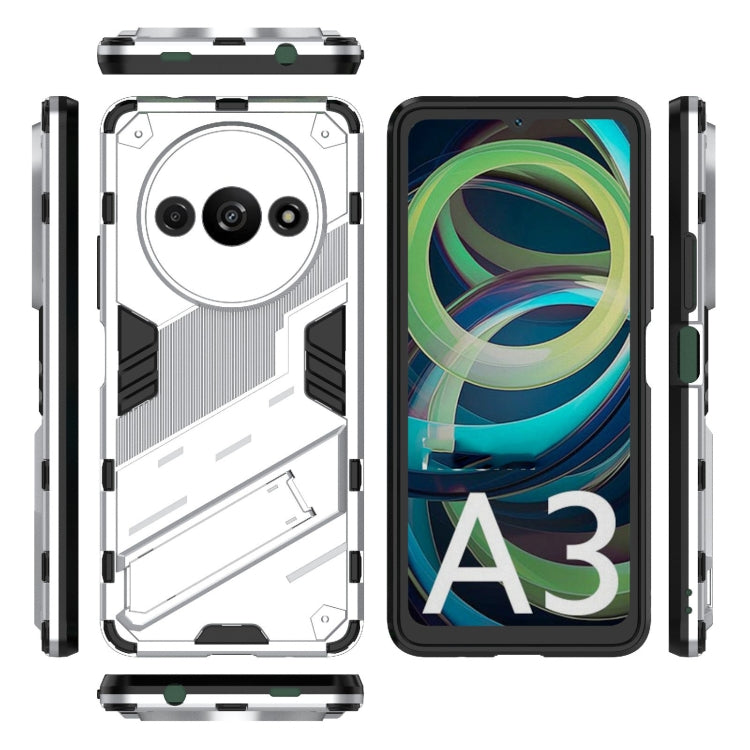 For Xiaomi Redmi A3 4G Global Punk Armor 2 in 1 PC + TPU Phone Case with Holder(White) - Xiaomi Cases by buy2fix | Online Shopping UK | buy2fix