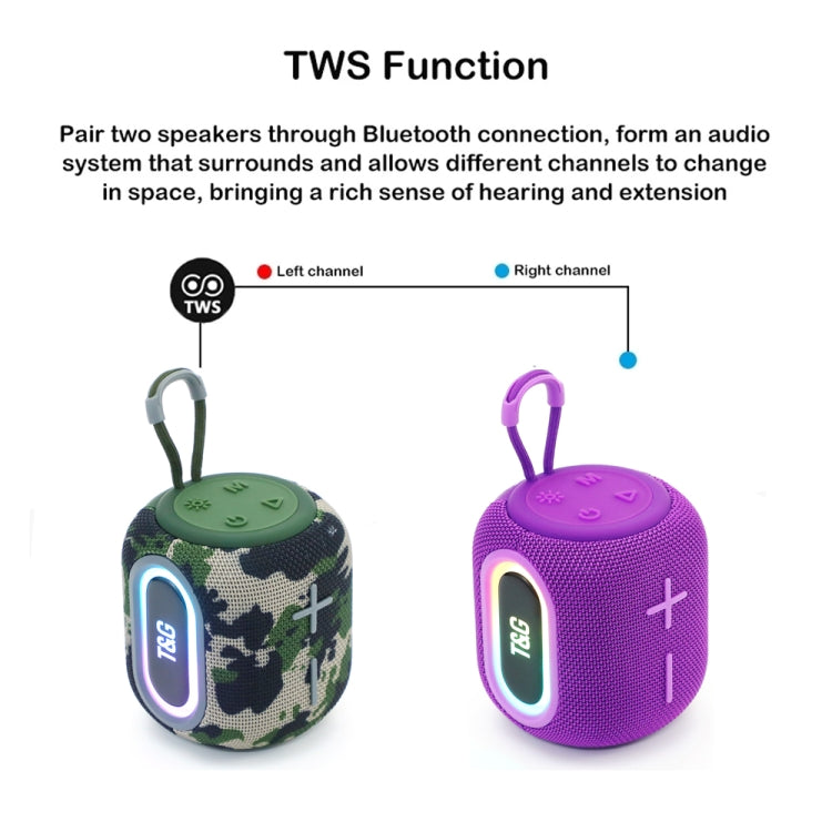 T&G TG664 LED Portable Subwoofer Wireless Bluetooth Speaker(Black) - Desktop Speaker by T&G | Online Shopping UK | buy2fix