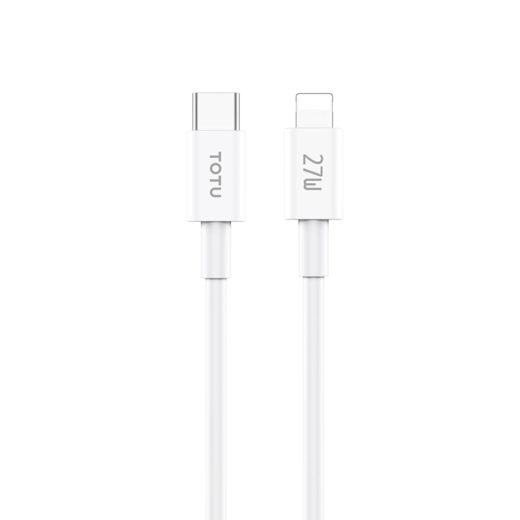 TOTU CB-9-PD 27W USB-C / Type-C to 8 Pin TPE Data Cable, Length: 1m(White) - 2 in 1 Cable by TOTUDESIGN | Online Shopping UK | buy2fix
