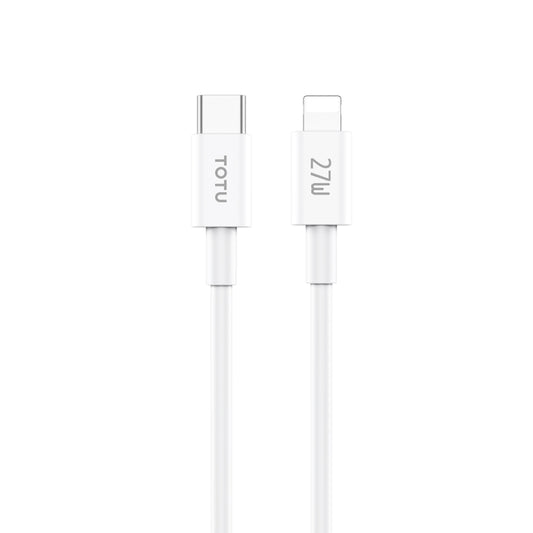 TOTU CB-9-PD 27W USB-C / Type-C to 8 Pin TPE Data Cable, Length: 1m(White) - 2 in 1 Cable by TOTUDESIGN | Online Shopping UK | buy2fix