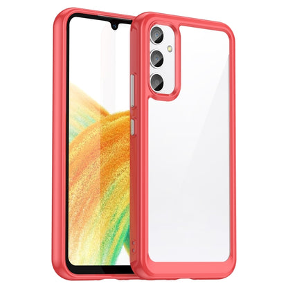 For Samsung Galaxy A25 5G Colorful Series Acrylic Hybrid TPU Phone Case(Red) - Galaxy Phone Cases by buy2fix | Online Shopping UK | buy2fix