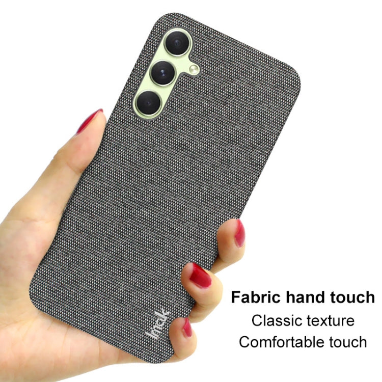 For Samsung Galaxy A55 5G imak Ruiyi Series Cloth Texture PU + PC Phone Case(Light Grey) - Galaxy Phone Cases by imak | Online Shopping UK | buy2fix