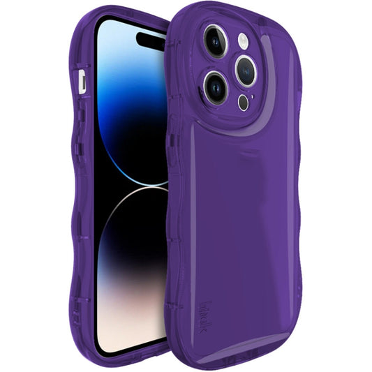 For iPhone 14 Pro Max IMAK Wave Bubble Soft Shockproof Phone Case(Purple) - iPhone 14 Pro Max Cases by imak | Online Shopping UK | buy2fix