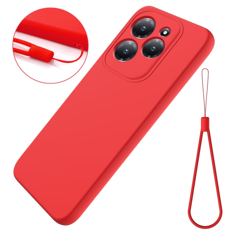 For Infinix Hot 40/Hot 40 Pro Solid Color Liquid Silicone Dropproof Full Coverage Protective Case(Red) - Infinix Cases by buy2fix | Online Shopping UK | buy2fix