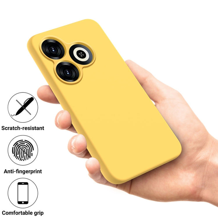 For Infinix Smart 8 Solid Color Liquid Silicone Dropproof Full Coverage Protective Case(Yellow) - Infinix Cases by buy2fix | Online Shopping UK | buy2fix