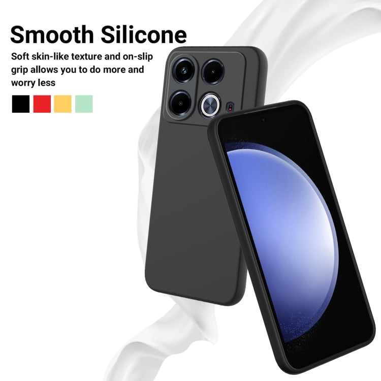 For Infinix Note 40 4G Solid Color Liquid Silicone Dropproof Full Coverage Protective Case(Black) - Infinix Cases by buy2fix | Online Shopping UK | buy2fix