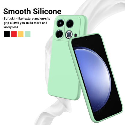 For Infinix Note 40 4G Solid Color Liquid Silicone Dropproof Full Coverage Protective Case(Green) - Infinix Cases by buy2fix | Online Shopping UK | buy2fix
