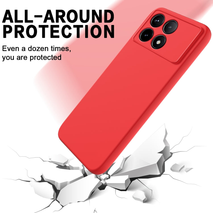 For Xiaomi Poco F6 Pro Solid Color Liquid Silicone Dropproof Full Coverage Phone Case(Red) - Xiaomi Cases by buy2fix | Online Shopping UK | buy2fix
