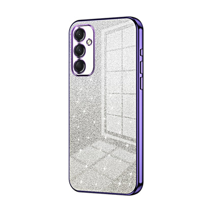 For Samsung Galaxy A24 4G Gradient Glitter Powder Electroplated Phone Case(Purple) - Galaxy Phone Cases by buy2fix | Online Shopping UK | buy2fix