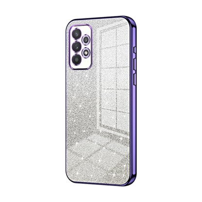 For Samsung Galaxy A32 4G Gradient Glitter Powder Electroplated Phone Case(Purple) - Galaxy Phone Cases by buy2fix | Online Shopping UK | buy2fix