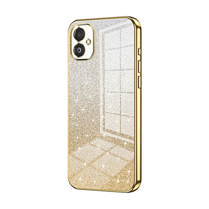 For Samsung Galaxy F14 5G Gradient Glitter Powder Electroplated Phone Case(Gold) - Galaxy Phone Cases by buy2fix | Online Shopping UK | buy2fix