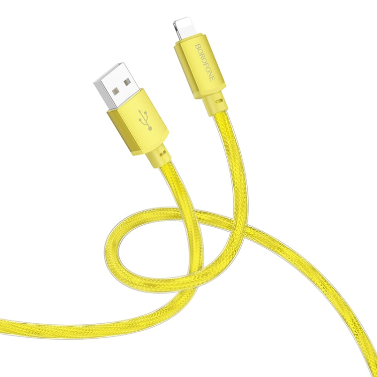 hoco BX95 Vivid 2.4A USB to 8 Pin Silicone Charging Data Cable(Gold) - Normal Style Cable by hoco | Online Shopping UK | buy2fix