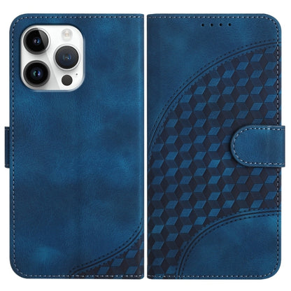 For iPhone 16 Pro Max YX0060 Elephant Head Embossed Phone Leather Case with Lanyard(Royal Blue) - iPhone 16 Pro Max Cases by buy2fix | Online Shopping UK | buy2fix