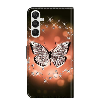 For Samsung Galaxy A25 5G Crystal 3D Shockproof Protective Leather Phone Case(Crystal Butterfly) - Galaxy Phone Cases by buy2fix | Online Shopping UK | buy2fix