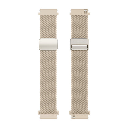 DUX DUCIS Mixture Pro Series Magnetic Buckle Nylon Braid Watch Band, Size:22mm(Beige) - 22mm Bands by DUX DUCIS | Online Shopping UK | buy2fix