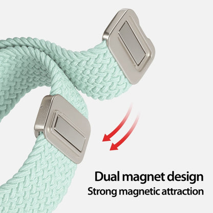 For Apple Watch 38mm DUX DUCIS Mixture Pro Series Magnetic Buckle Nylon Braid Watch Band(Light Mint) - Watch Bands by DUX DUCIS | Online Shopping UK | buy2fix