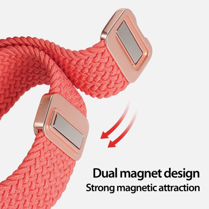 For Apple Watch Series 10 42mm DUX DUCIS Mixture Pro Series Magnetic Buckle Nylon Braid Watch Band(Guava) - Watch Bands by DUX DUCIS | Online Shopping UK | buy2fix