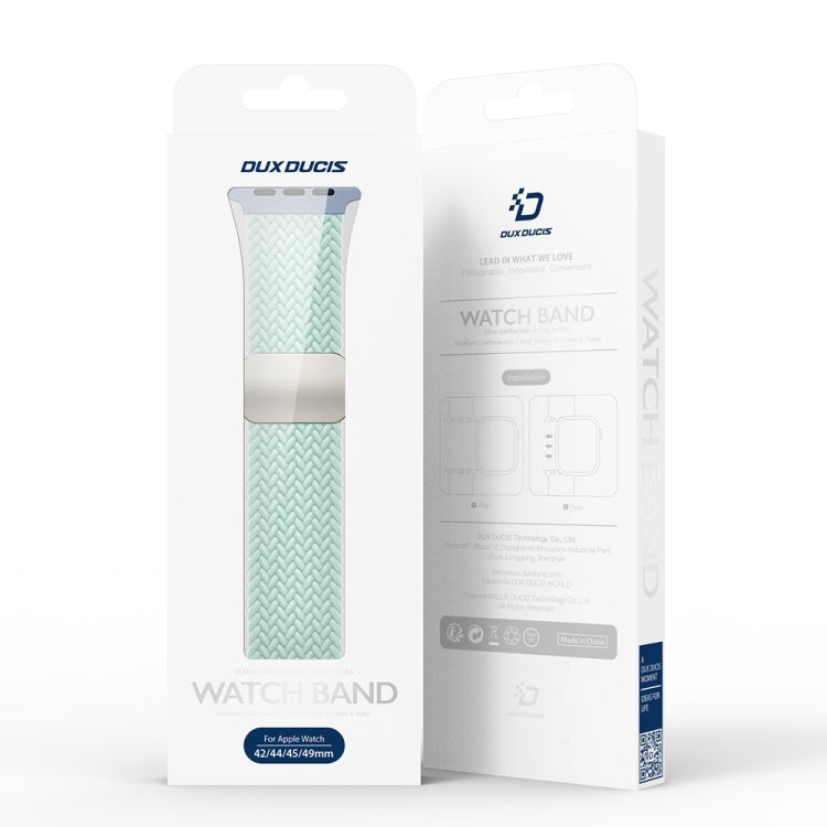 For Apple Watch Series 10 42mm DUX DUCIS Mixture Pro Series Magnetic Buckle Nylon Braid Watch Band(Light Mint) - Watch Bands by DUX DUCIS | Online Shopping UK | buy2fix