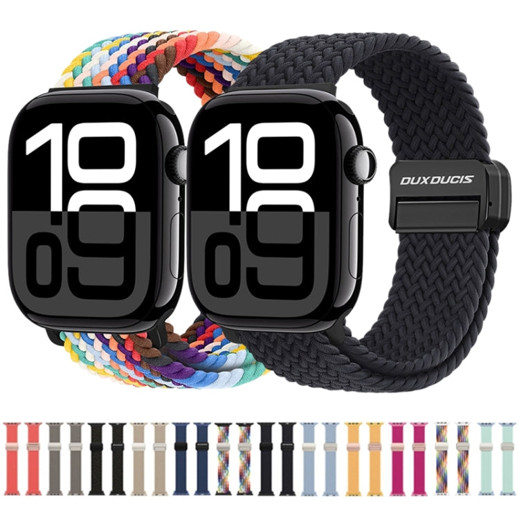 For Apple Watch Series 10 46mm DUX DUCIS Mixture Pro Series Magnetic Buckle Nylon Braid Watch Band(Midnight) - Watch Bands by DUX DUCIS | Online Shopping UK | buy2fix