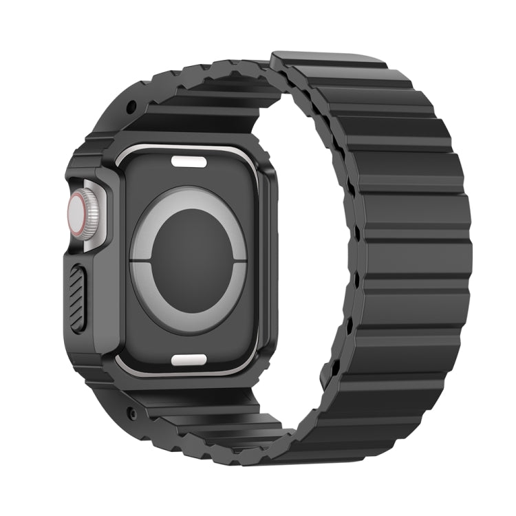 For Apple Watch Series 8 41mm DUX DUCIS OA Series Integrated Magnetic Watch Band(Black) - Watch Bands by DUX DUCIS | Online Shopping UK | buy2fix