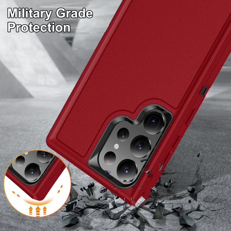 For Samsung Galaxy S24 Ultra 5G Life Waterproof Rugged Phone Case(Red + Black) - Galaxy S24 Ultra 5G Cases by buy2fix | Online Shopping UK | buy2fix