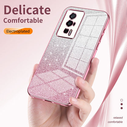 For Xiaomi 13 Pro Gradient Glitter Powder Electroplated Phone Case(Silver) - 13 Pro Cases by buy2fix | Online Shopping UK | buy2fix