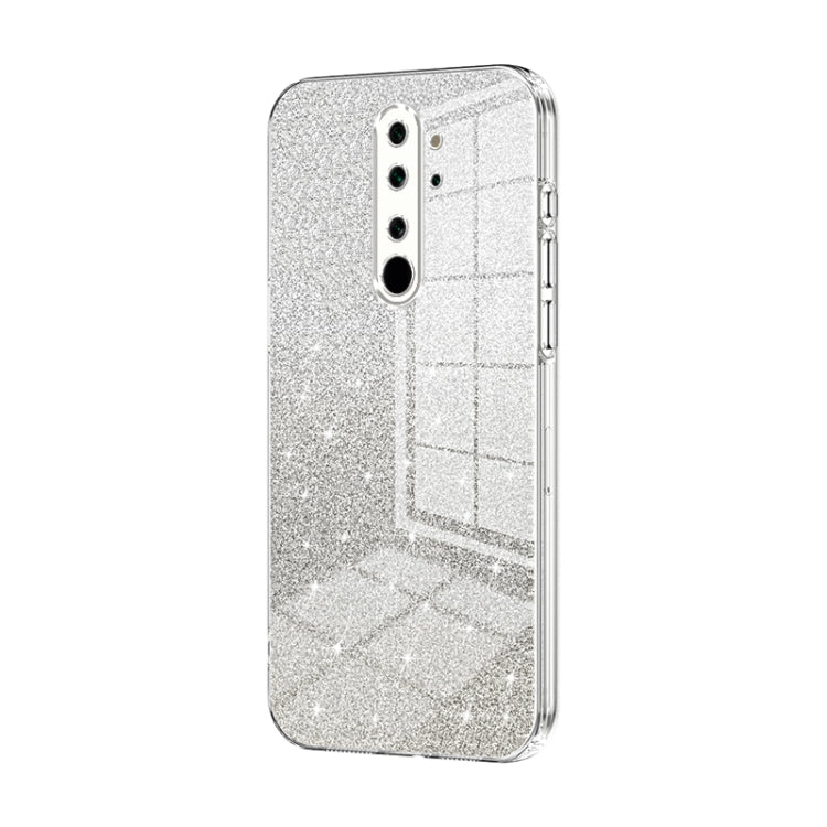 For Xiaomi Redmi Note 8 Pro Gradient Glitter Powder Electroplated Phone Case(Transparent) - Xiaomi Cases by buy2fix | Online Shopping UK | buy2fix