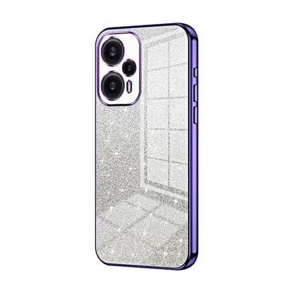 For Xiaomi Redmi Note 12 Turbo/Poco F5 Gradient Glitter Powder Electroplated Phone Case(Purple) - Xiaomi Cases by buy2fix | Online Shopping UK | buy2fix