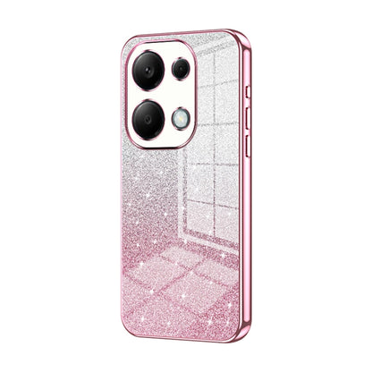 For Xiaomi Redmi Note 13 Pro 4G Gradient Glitter Powder Electroplated Phone Case(Pink) - Note 13 Pro Cases by buy2fix | Online Shopping UK | buy2fix