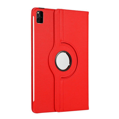 For Lenovo Tab M11 / Xiaoxin Pad 11 2024 360 Degree Rotation Litchi Texture Leather Tablet Case(Red) - Lenovo by buy2fix | Online Shopping UK | buy2fix