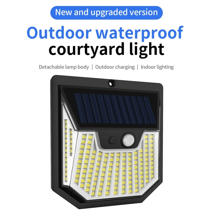 8pcs XY0159 159 LEDs Outdoor Solar Human Body Sensor Courtyard Wall Light - Solar Lights by buy2fix | Online Shopping UK | buy2fix