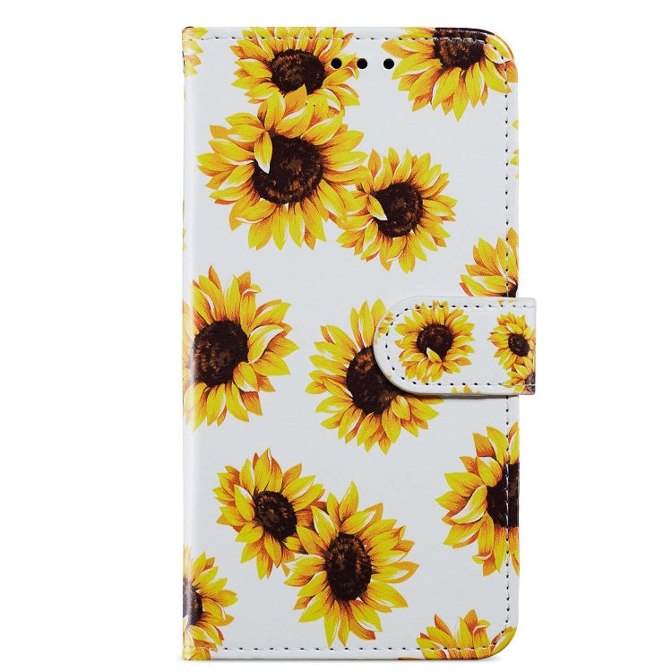 For Blackview A55 Pro Painted Pattern Horizontal Flip Leather Phone Case(Sunflower) - More Brand by buy2fix | Online Shopping UK | buy2fix