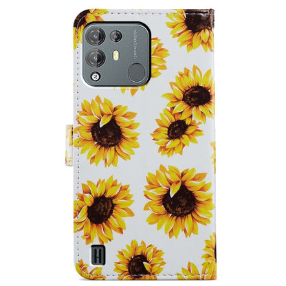 For Blackview A55 Pro Painted Pattern Horizontal Flip Leather Phone Case(Sunflower) - More Brand by buy2fix | Online Shopping UK | buy2fix